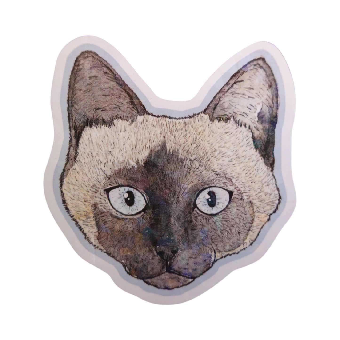 Sticker cara gato siames