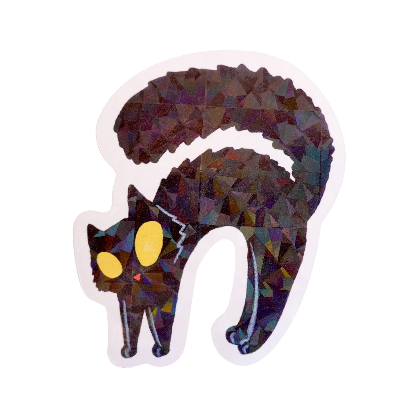 Sticker gato negro Hallowen