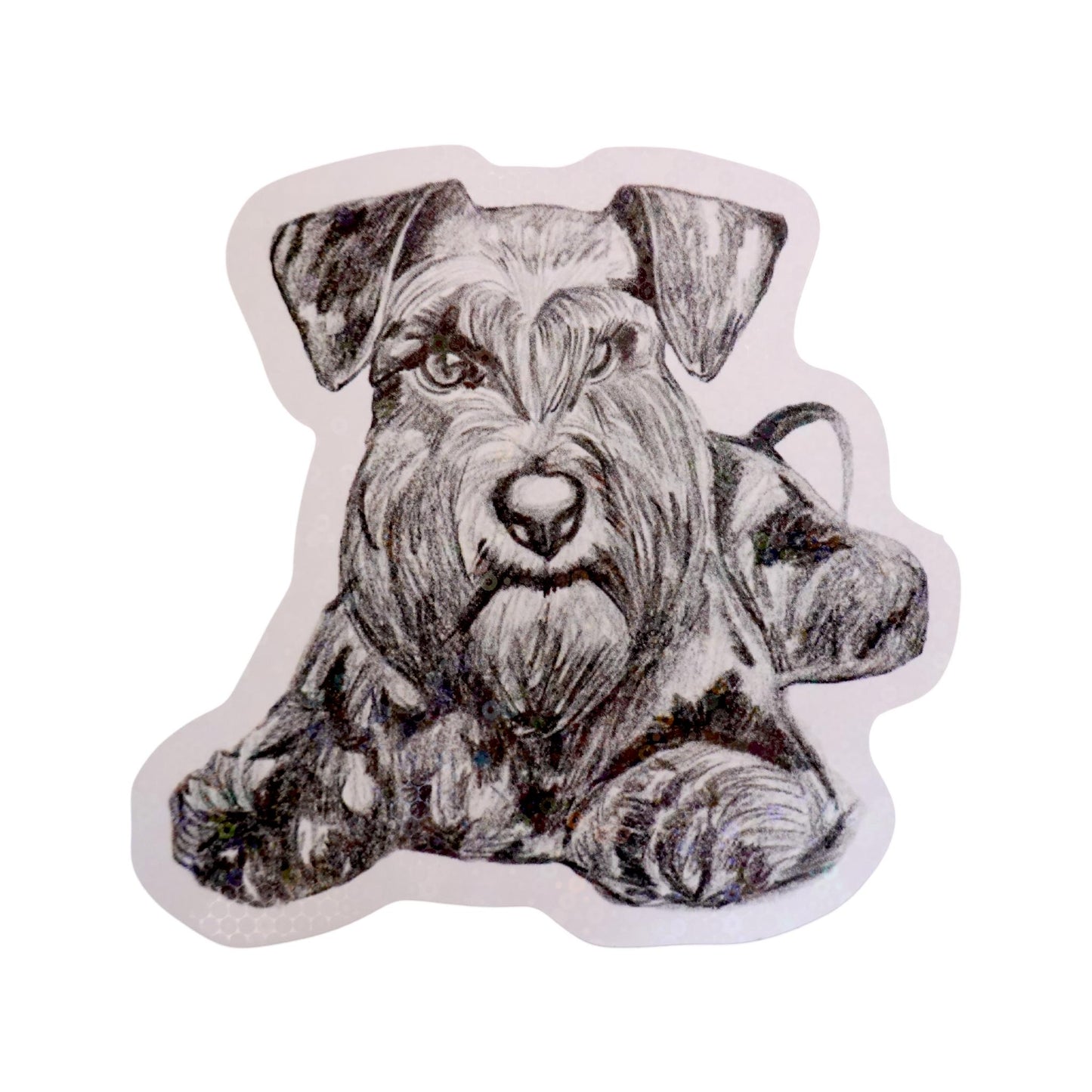 Sticker Shnauzer sentado