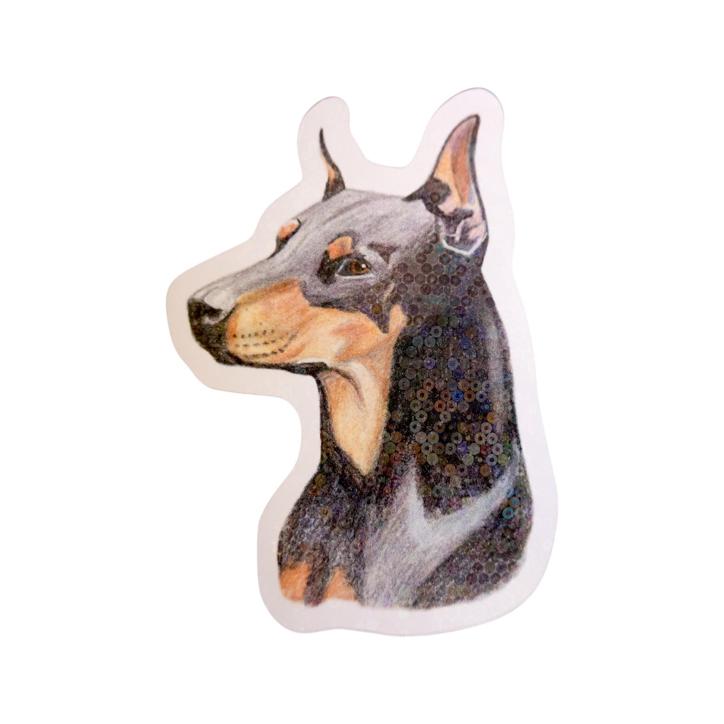 Sticker perro Dóberman