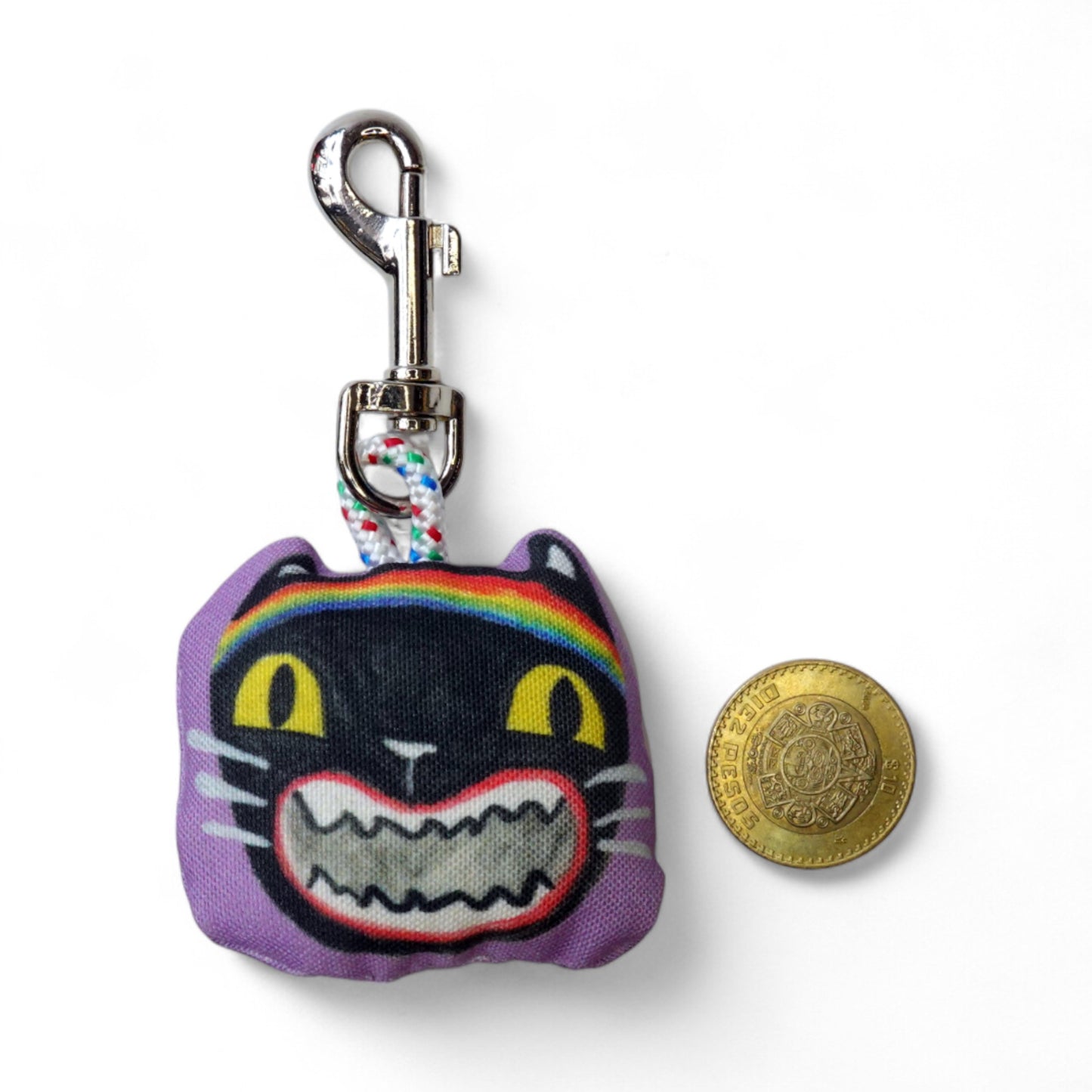 Llavero Gato negro pride carita chico
