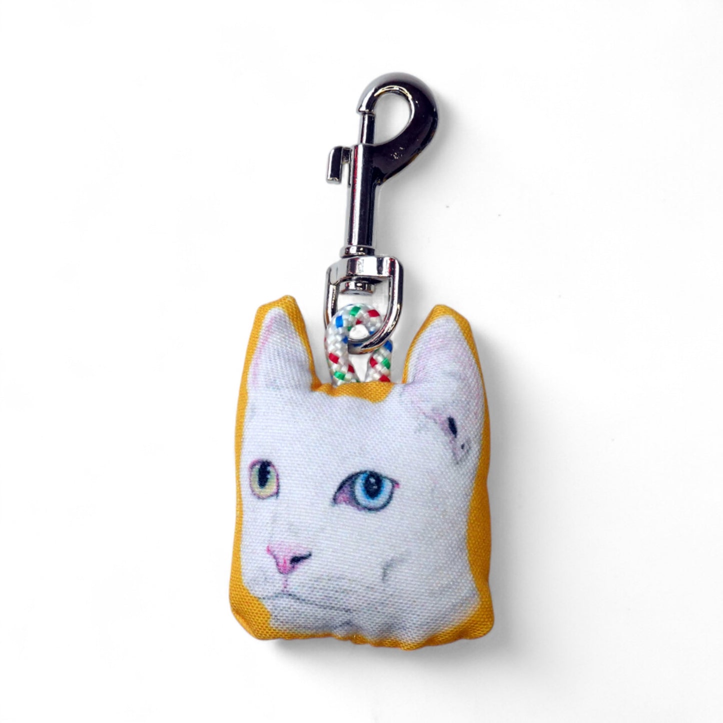 Llavero Gato blanco carita chico