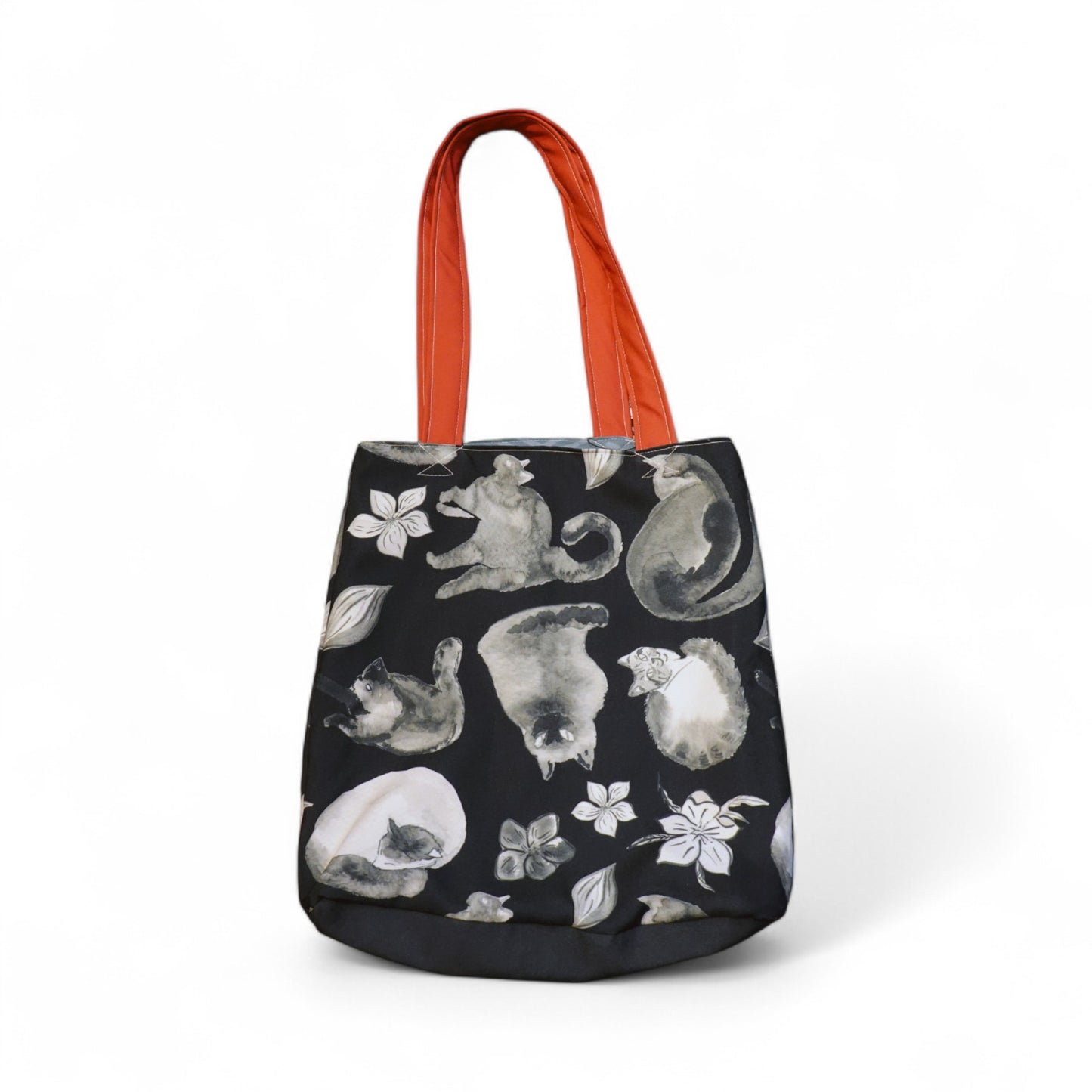 Gatos y Flores NEGRO