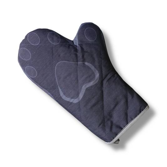 Guante de cocina garrita de gato negro