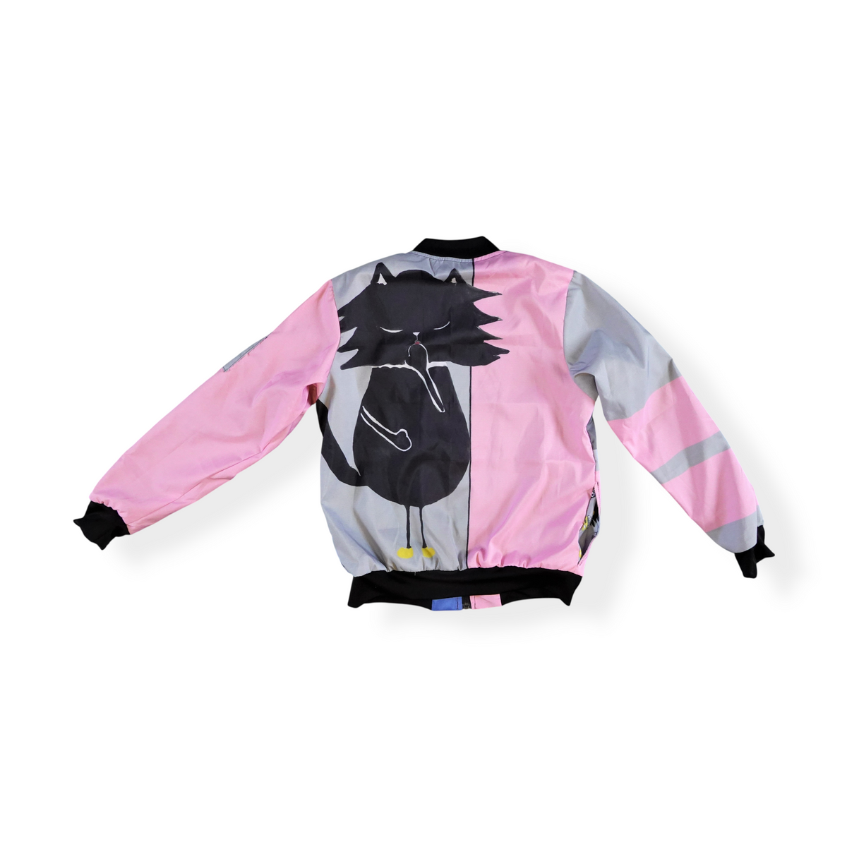 Bomber jacket LUCK el gato suertudo rosa
