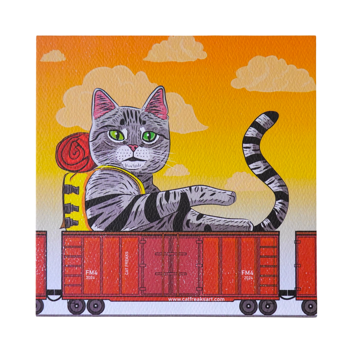 Postal Gatito migrante
