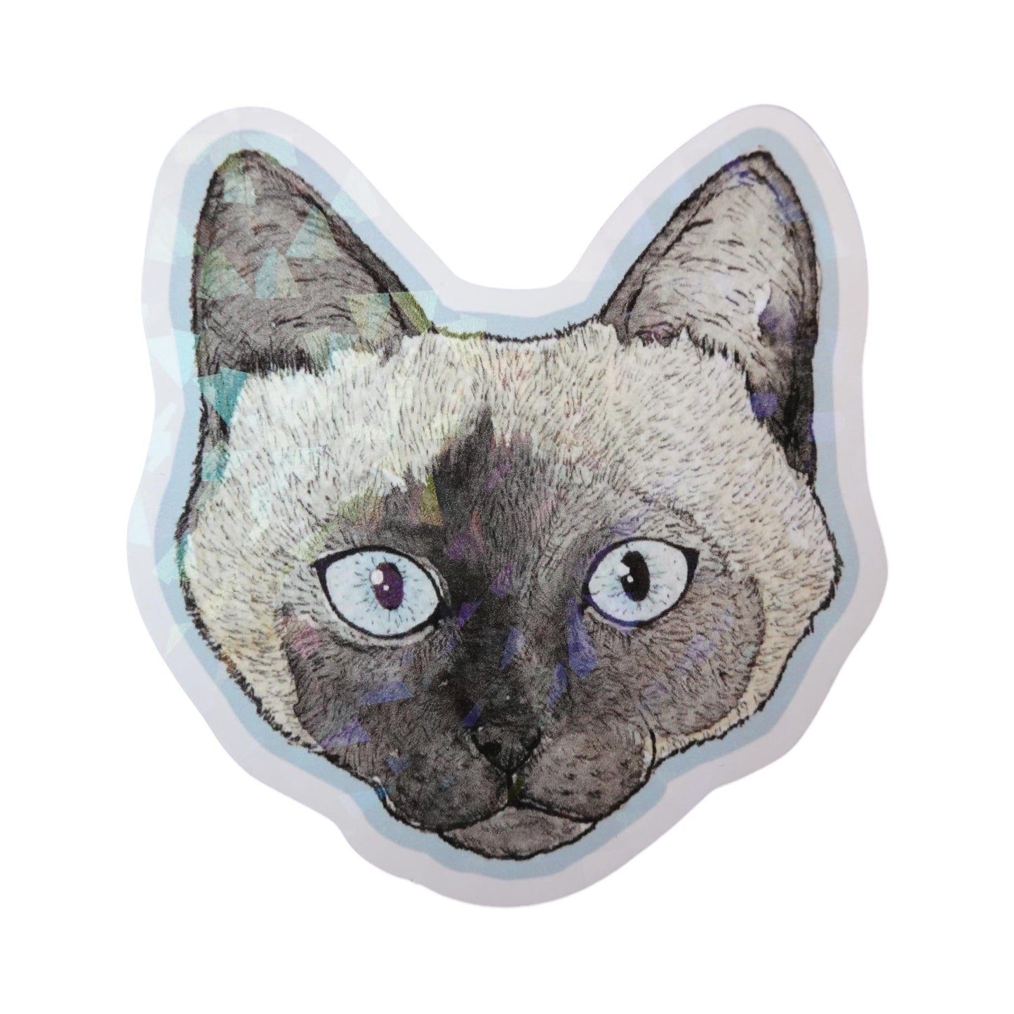 Sticker cara gato siames