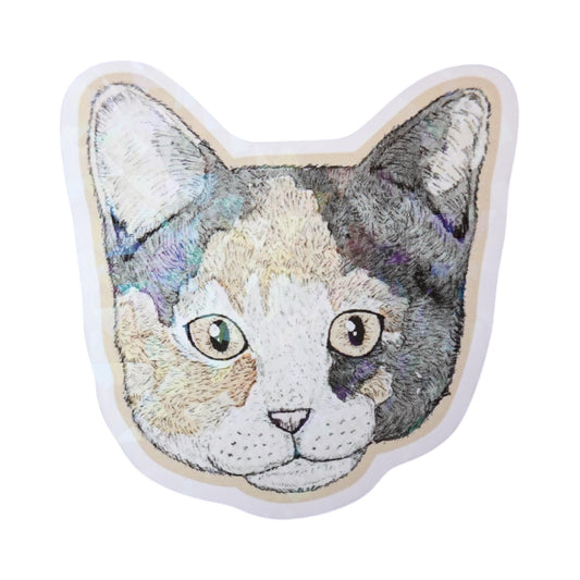 Sticker cara gato calicó