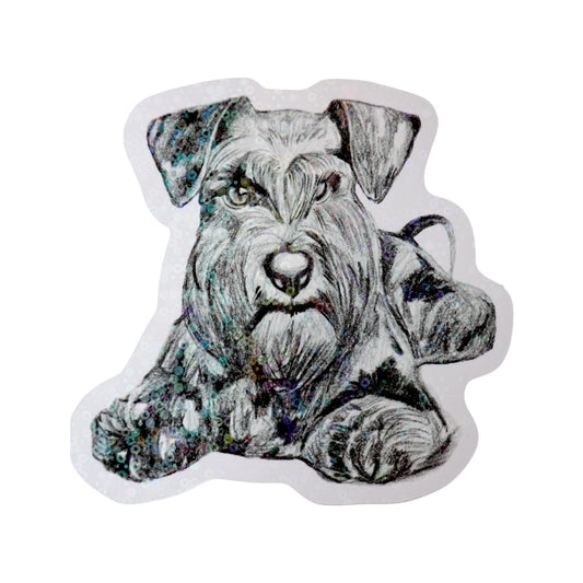 Sticker Shnauzer sentado