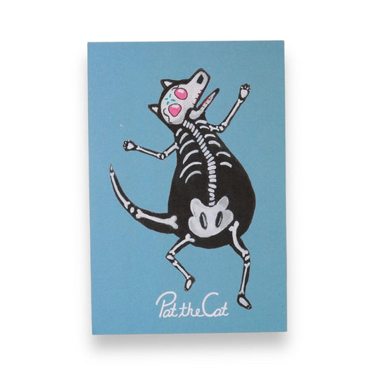 Postal Perro calavera