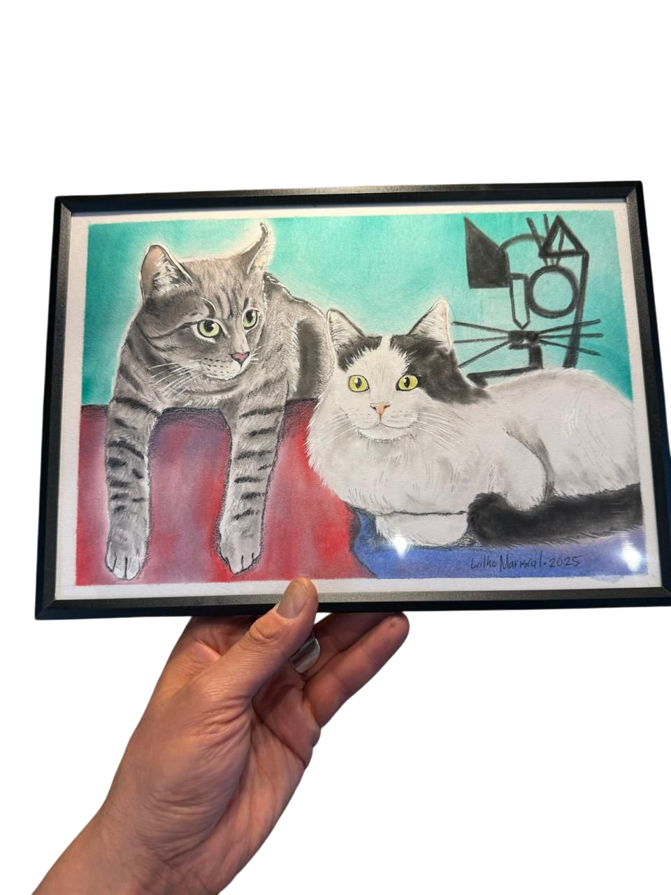ILUSTRACION PERSONALIZADA DE 2 personajes