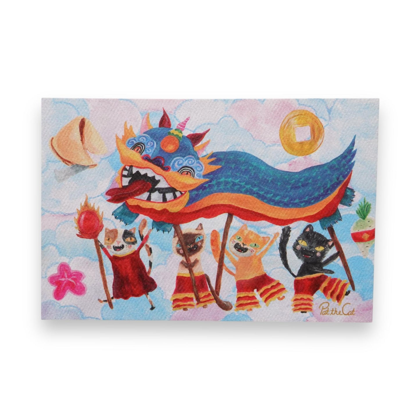 Postal Long El Dragón y sus amigos